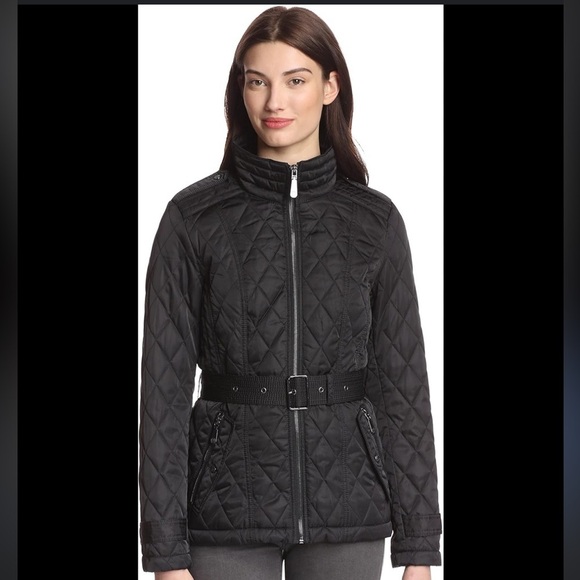Vince Camuto Black Quilted Field Jacket - Picture 1 of 12